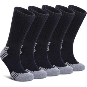 Merino Wool Hiking Socks for Women Men Thermal Winter Warm Boot Socks Athletic Work Cozy Cushion Socks 5 Pairs