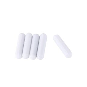 5Pcs PTFE Magnetic Stirrer Mixer Stir Bar, White Color, Stir Rod Magnetic, Laboratory Bar, Stir Plate Bar, Stir Plate Magnet Stick 15 mm/ 0.59 Inch