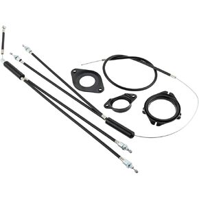 BMX Bike Gyro Brake Cables Front + Rear (Upper + Lower) with Spinner Rotor Full Kit, Brake Cable and Housing, BMX Bicycle Brake Lines Set Replacement for Gyro Systems and 20" Bikes