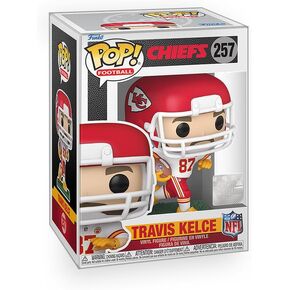 Pop Football: KC Chiefs - Travis Kelce Vinyl Figure Bundle with Compatible Funko Box Protector