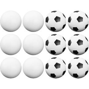 Brybelly Foosball Balls - Red Textured, Black & White Soccer, White, Glow Balls – for Standard Foosball Tables & Classic Tabletop Soccer Game Balls
