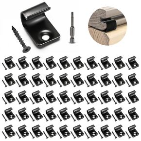 Starter Deck Clips, URABLAZ 50 Pack Universal Decking Clips with 52 Torx Srews, 1 Torx Bit, Stainless Steel Starter Clips Hidden Fasteners for 400 sq. ft. Deck Starter Clips of Composite Decking Board