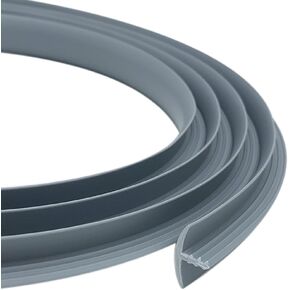 T Rubber Trim Molding, Fit 3/4 inch Edge, Edging Shelf Banding, Center Barb Tee Moulding for Tables, Game and Arcade Machines Decorative, Gray, 26Ft(8M)