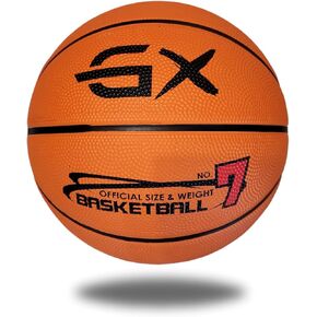 Rubber Basketball, Basketball Size 7 (29.5 inches), Indoor/Outdoor, Tire Textured Rubber and Durable Winding Bladder. Official Size Basketball. Durable Rubber Baskteball.