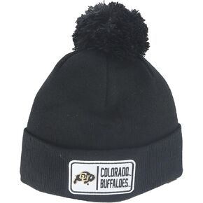 ZHATS Standard NCAA Officially Licensed Pom Beanie Patch Defer Black, One Size