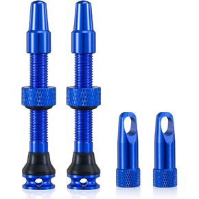 2PCS Tubeless Presta Valve Stem, Black, Integrated Core Removal Tool(44 mm)