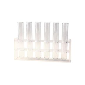 Desktop Plant Propagation Station with 6 Extra Large Glass Test Tubes in Clear Acrylic Stand - Hydroponic Plant Cuttings, Bud Vase for Office Home Decoration Garden Decor Terrarium