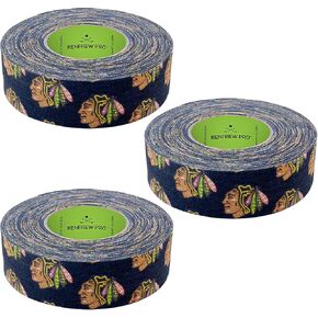 Renfrew 3 Pack Team Hockey Stick Blade Shaft Bat Sports Tape (Chicago Blackhawks)