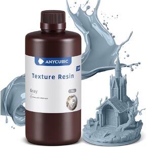 راتنج طابعة ثلاثية الأبعاد ANYCUBIC 14K، راتنج نسيج فائق الدقة، نموذج نهائي غير لامع، رائحة أقل، راتنج طباعة ثلاثي الأبعاد محسن لجميع طابعات LCD الراتنج ثلاثية الأبعاد (رمادي، 1 كجم) in Kuwait