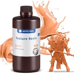 ANYCUBIC 14K 3D Printer Resin, Superior Precision Texture Resin, Model Matte Finish, Lower-Odor, Upgraded Toughness 3D Printing Resin for All LCD Resin 3D Printers (Grey, 1kg)