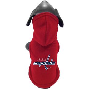All Star Dogs NHL Unisex NHL Washington Capitals Polar Fleece Hooded Dog Sweatshirt