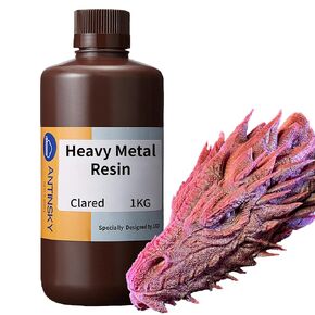 Heavy Metal Resin 3D Printer UV-Curing Resin 405nm Photopolymer for LCD/DLP High Precision Low Shrinkage Fast Curing Epic Feeling Unique Metallic Gold 1KG