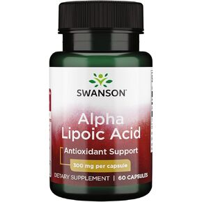 Swanson Alpha Lipoic Acid - Antioxidant Activity Supplement - 300 mg 60 Capsules