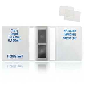 Hemocytometer Neubauer Improved Cell Counting Chamber,Blood Counting Chamber with Bright Line and 2pcs Coverslips