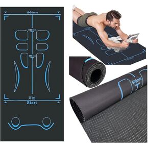 Exercise Equipment Mat with Storage Bag for Ab Roller Wheel Non-Slip Gym Floor Pad 7mm Extra Long Sound Insulation Knee Yoga Mat For Floor Workouts