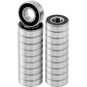 XiKe 10 Pcs 6204-2RS Double Rubber Seal Bearings 20x47x14mm, Pre-Lubricated. in Saudi Arabia