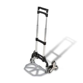 Load 330 Pound Heavy Stair Climbing Cart Crystal Wheel Folding Hand Truck Dolly Cart Grocery Shopping Cart (Basic Version 6 Rounds,with Bag)