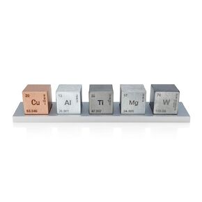MIDWEST TUNGSTEN SERVICE Element 1 inch Cube Set (Tungsten/Copper/Titanium/Aluminum/Magnesium)