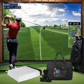Golf Simulator Impact Screen(118 * 78, 118 * 118, 118 * 157) for Indoor/Home/Garage Training Washable Golf Impact Screen for Golf Practice