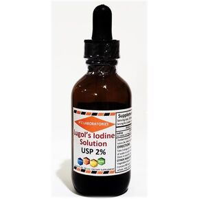 A2Z Organic Lugol's Iodine and Potassium Iodide 2% Solution 3000 mcg - Liquid Supplement Drops for Thyroid Support for Women & Men, Metabolism Health, Detox Boost -1 Fl Oz/Made in USA/Same Day Ship