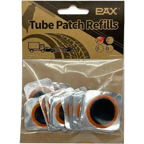 PAX 15 Pcs Inner Tube Patch Refills. Contains 3Pcs X 25mmØ/ 32mmØ/ 42mmØ/ 50mmØ/ 60mmØ. Puncture Flat Tire Repair Patch Kit for Bicycle, Motorcycle, Scooter, River Floating, Inflatable Rubber