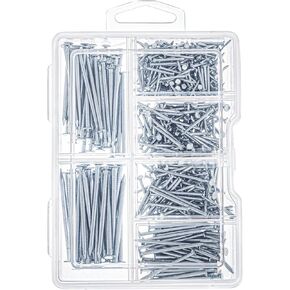 Long Nails 2 inch 150pcs Hardware Nails Assortment Kit, Includes Finish, Wire, Common, Brad and Picture Hanging Nail