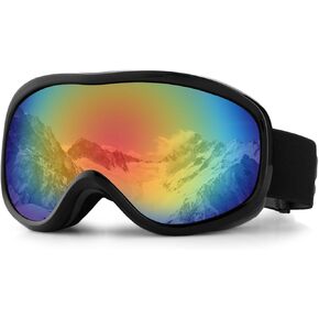 YLYUELANG OTG Ski Goggles - Over Glasses Ski/Snowboard Goggles for Men Women & Youth Anti-Fog 100% UV Protection