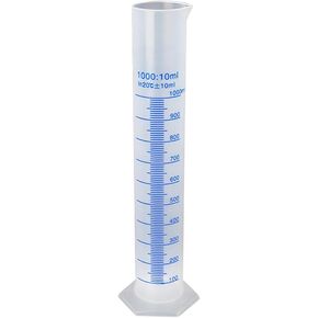 GSHLLO 100ml Plastic Graduated Cylinder Transparent Measuring Cylinder Science Measuring Tube Liquid Graduated Tool Lab Graduated Tube Clear Scientific Measuring Tool