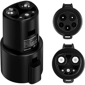 Tesla to J1772 Adapter, NZY J1772 EVs Charger Adapter fit for Tesla Charging Station Destination Mobile Connector Max 60A & 250V Only for J1772 EVs Owners Black
