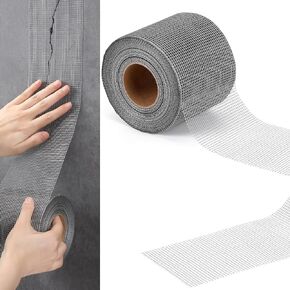 250 ft x 4 Inch Cement Board Joint Tape Self Adhesive Durable Construction Tape Gray Fiberglass Mesh Drywall Mesh Tape for Cement Board Joints Repairing, Sealing and Strengthening