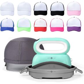 HTVRONT Hat Heat Press and Glitter HTV 15 Pack Bundle