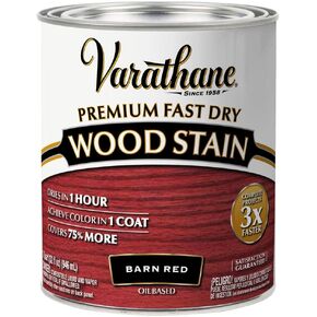 Rust-Oleum Varathane 307414 Premium Fast Dry Wood Stain, Quart, Barn Red
