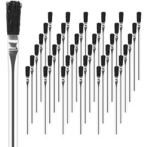 Acid Brush, 36 Count 3/8 Inch Acid Flux Brushes with Tin-Plated Handle and Natural Bristle, Disposable Acid Brush for Soldering, Woodworking, Crafting