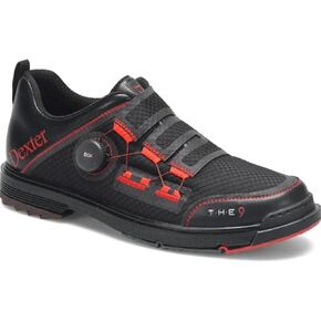 Dexter Mens Wide Width The 9 Stryker Boa Bowling Shoes (for Right Handed Bowlers only. Men's Wide EE Shoe Sizing) - Black/Red 11.5