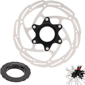 Bike Disc Brake Rotors, Bicycle Disc Brake Rotor Steel Centerlock Disc Brake Rotor with Center Lock Cover for Road Mountain Bike 160mm Bike Rotors for MTB Mountain Road Bikes BMX(160mm)