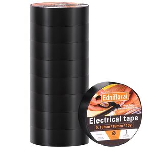 Electrical Black Waterproof Electrical Tape, 0.7 in x 32 ft (18 mm x 10 m) 10 Pack Industrial Grade High Temperature Vinyl Tape