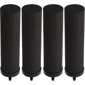 Huining 4PCS Black Water Filters for Water Purification Unit Water Filter Replacement Household Water Bucket Water Filtration System Gravity Water Filter System Water Purifier Survival