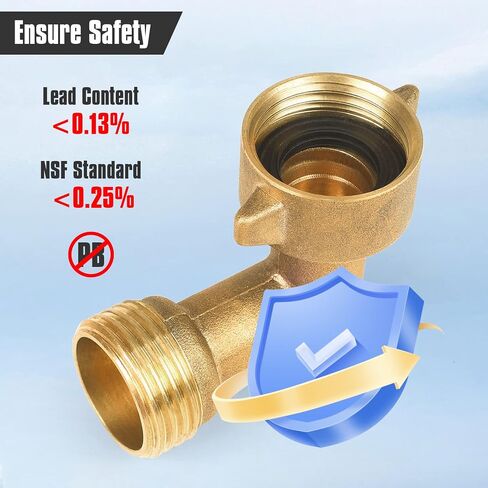 2pack خرطوم الكوع 90 درجة لRV، WUFOTY محول خرطوم مياه الشرب، لخرطوم المياه RV، اتصال مدخل مدينة RV، حديقة سكنية في الهواء الطلق صنبور خرطوم الكوع، 3/4 "تركيبات خرطوم النحاس الصلب العربة in Saudi Arabia