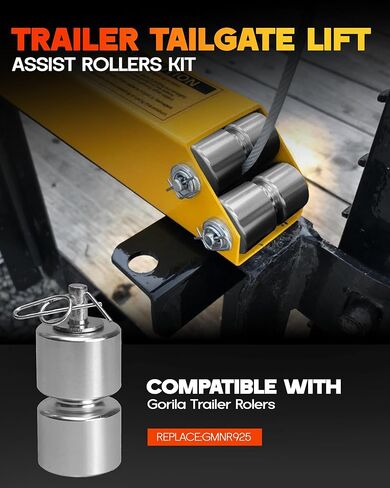 4-Pack GL1 GMNR925 Trailer Tailgate Lift Assist Rollers Kit for Gorilla Trailer Tailgate, Rollers Pins Washers Rings Replacement Parts, Easy Lift Gate etc Lift Assist in Kuwait