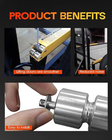 4-Pack GL1 GMNR925 Trailer Tailgate Lift Assist Rollers Kit for Gorilla Trailer Tailgate, Rollers Pins Washers Rings Replacement Parts, Easy Lift Gate etc Lift Assist in Kuwait