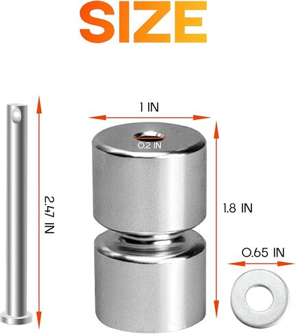 4-Pack GL1 GMNR925 Trailer Tailgate Lift Assist Rollers Kit for Gorilla Trailer Tailgate, Rollers Pins Washers Rings Replacement Parts, Easy Lift Gate etc Lift Assist in Kuwait