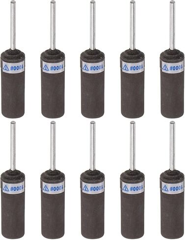 HARFINGTON 10pcs Abrasive Sandpaper Rolls 1000 Grit 2.35mm Shank Sanding Drums Sleeves Cylinder Grinding Head for Woodworking Glass Metal Polishing in Kuwait