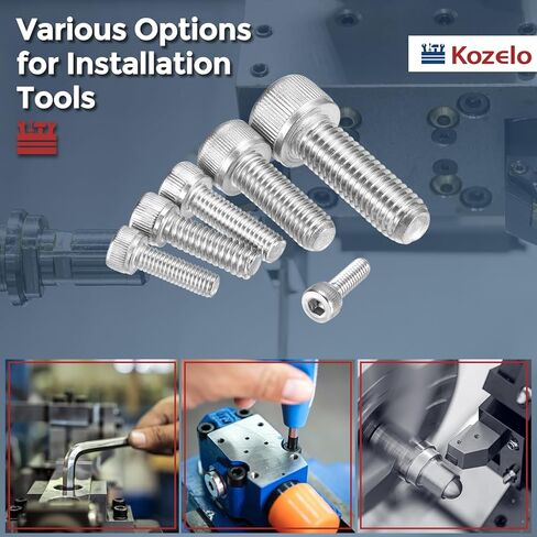 200pcs M3 Socket Head Cap Screws Bolts Nuts Assortment Kit - [M3x30/35/40/45/50mm] 304 Stainless Steel Allen Socket Drive for 3D Printer in Kuwait