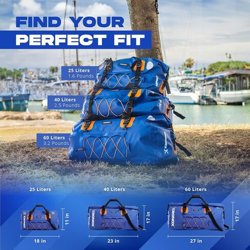 KRONOX Waterproof Duffel Bag Large - Heavy-Duty Drybag Waterproof Bags for Boating. Ideal as a Boat Bag, Camping Duffle Bag and Waterproof Luggage in Saudi Arabia