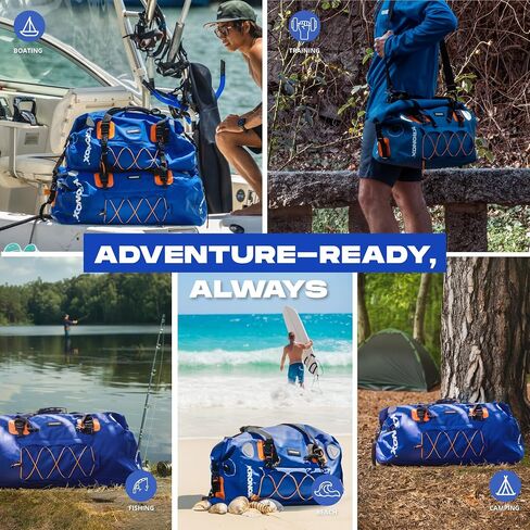 KRONOX Waterproof Duffel Bag Large - Heavy-Duty Drybag Waterproof Bags for Boating. Ideal as a Boat Bag, Camping Duffle Bag and Waterproof Luggage in Saudi Arabia