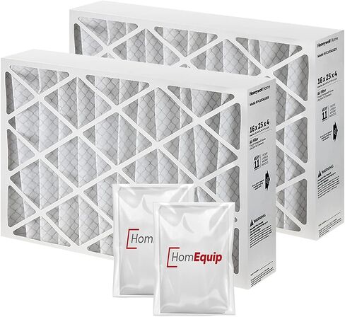 Honeywell 16x25x4 Furnace Filters, FC100A1029 Filter Replacement, Merv 11 Filter Media with Homequip Disposal Bag (2 Pack) in Saudi Arabia