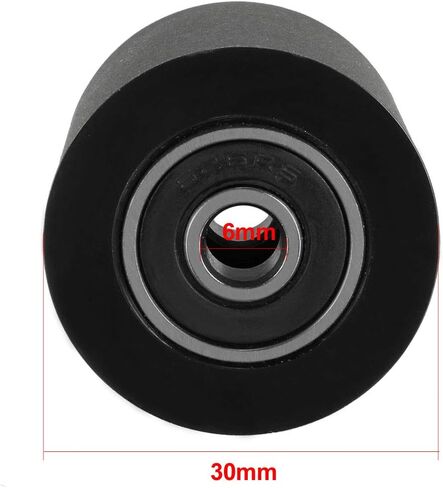 uxcell 2pcs 8x30x20mm Roller Idler Bearing Pulley Sliding Conveyor Wheel Black in Saudi Arabia