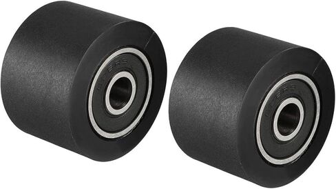 uxcell 2pcs 8x30x20mm Roller Idler Bearing Pulley Sliding Conveyor Wheel Black in Saudi Arabia