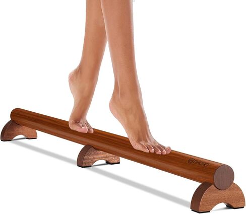 Balance Beam 40 Inch Beam, Feet Arch Relief, Wood Gymnastics Beam for Home Use, Anti-Slip Balance Beam for Kids Fun Balance Practice, Foot Stretcher Massage for Fasciitis Therapy Ankle Relaxing in Saudi Arabia
