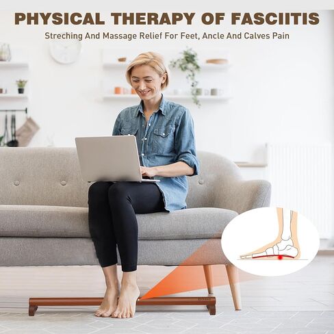 Balance Beam 40 Inch Beam, Feet Arch Relief, Wood Gymnastics Beam for Home Use, Anti-Slip Balance Beam for Kids Fun Balance Practice, Foot Stretcher Massage for Fasciitis Therapy Ankle Relaxing in Saudi Arabia